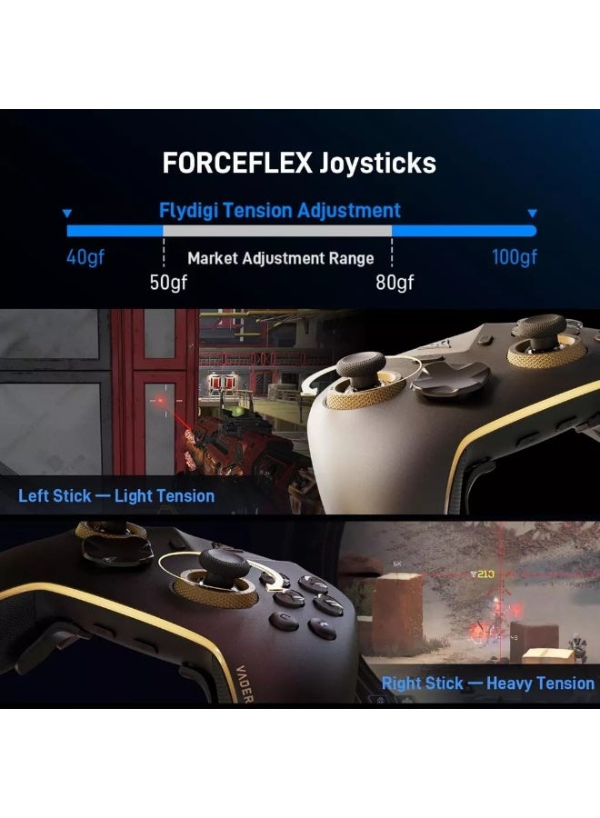 Flydigi Vader 5 PRO Elite Gaming Controller – Hall Effect Joysticks, Mechanical Buttons, Adjustable Triggers – Wireless/Bluetooth Gamepad for PC, Nintendo Switch & Android Mobile - Image 5