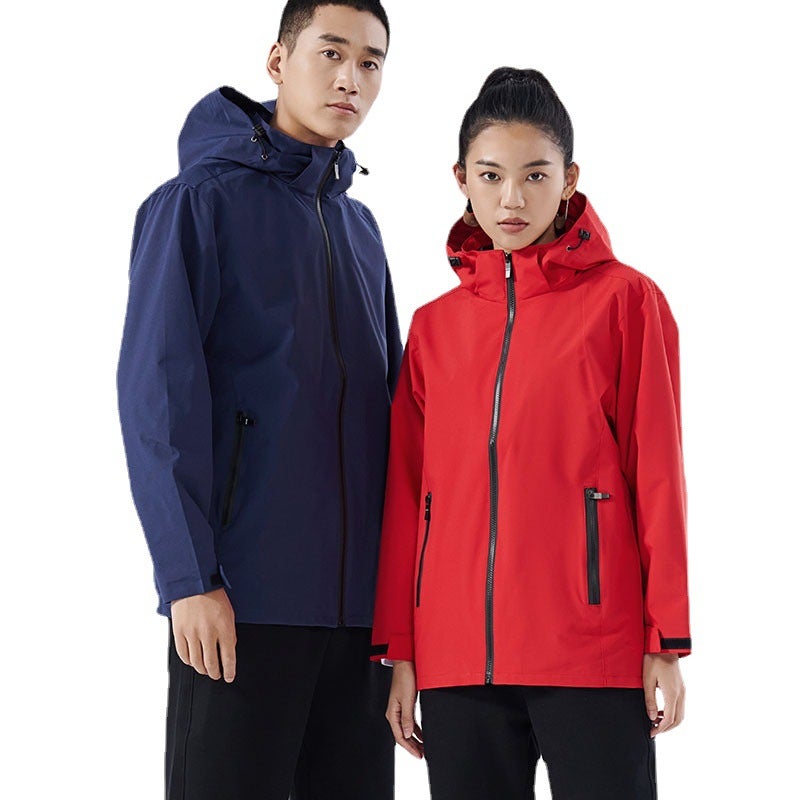 Outdoor Single-Layer Rush Clothes Hooded Thin Casual Sports Windbreaker Waterproof Wear-Resistant Climbing Suit Group-Buying Work Clothes - Image 2