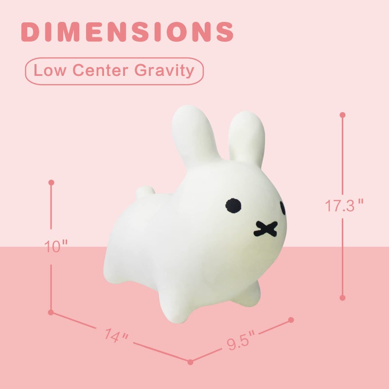 Hot Max HotMax Bouncy Horse, Inflatable Bouncing Animals Hopper for Toddlers or Kids, Ride on Rubber Jumping Toys for Boy or Girl Birthday Gift(Rabbit) - Image 3