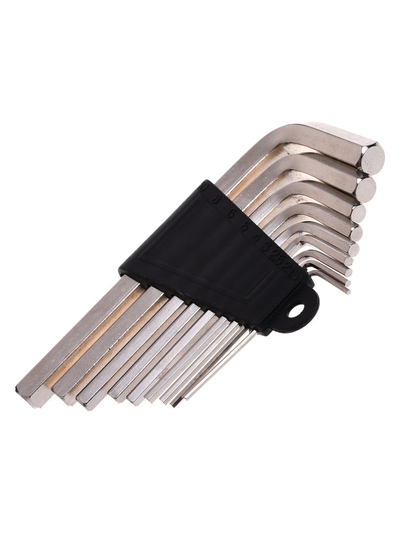 Mass Pro Mass Pro L Shape Hexagon Hex Key Wrench Set Screwdriver Tool Kit 9 Sizes  - Image 1
