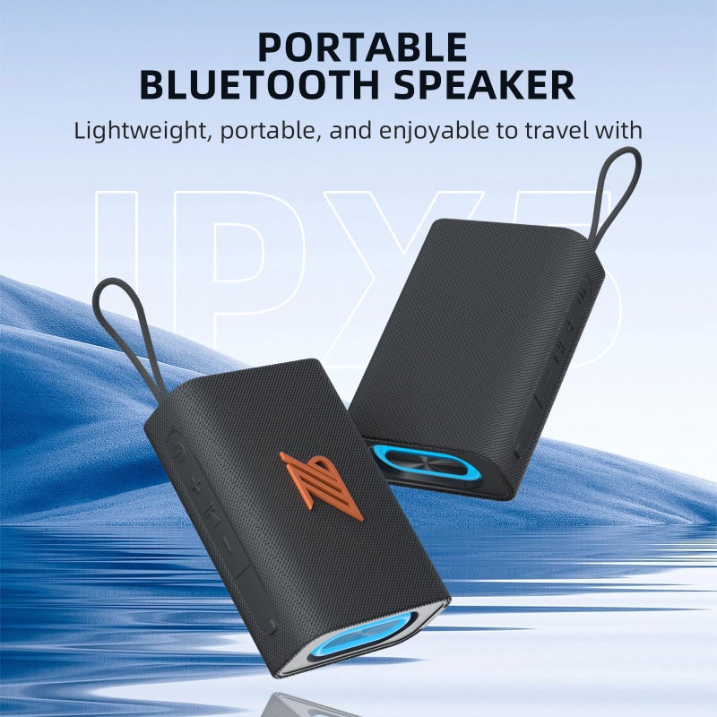 ZZB Bluetooth Speaker TWS Small Speakers Clear Loud Stereo Sound Portable Media Players Wireless Speaker with Lights IPX5 Waterproof Speakers Long Playtime for Home Party Outdoor Beach Electronic Gadgets - Image 3
