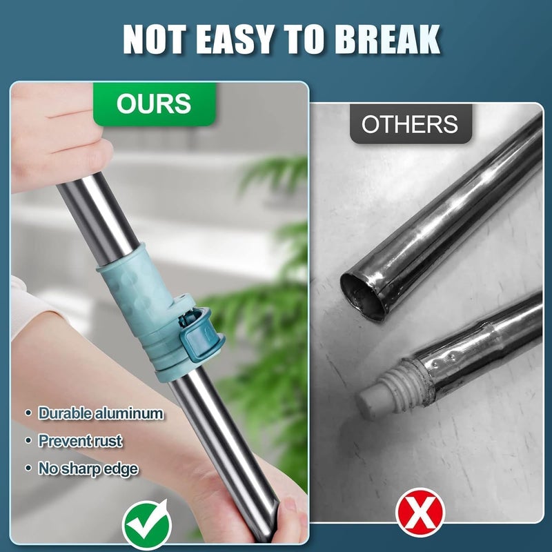 DOEASY Heavy Duty 50 Inch Magic Broom Silicon Floor Wiper 180 Degree Rotating Squeegee Broom for Cleaning Silicon Rubber Floor Scrubber for Home Garage Bathroom Tile Marble Glass Window Cleaning - Image 2