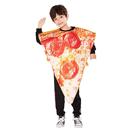 ReneeCho Kids Pizza Slice Halloween Costume Boys Girls Children Food Costume Funny Cosplay Onesie One Size - Image 1