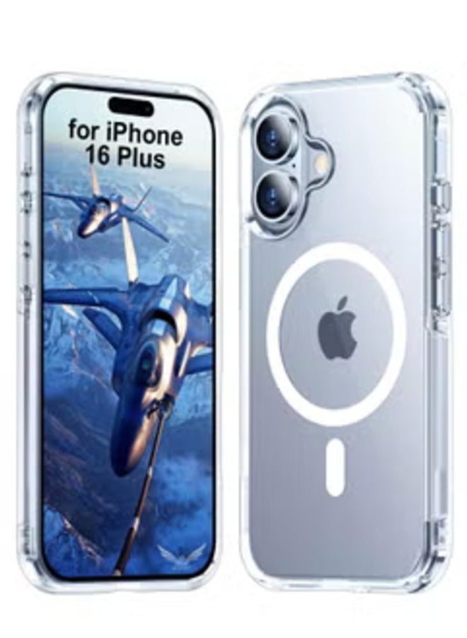 ELTRAZONE iPhone 16 Plus 6.7 inch Crystal Clear Magnetic Case – Slim, Shockproof, Wireless Charging Compatible Protective Cover - Image 1