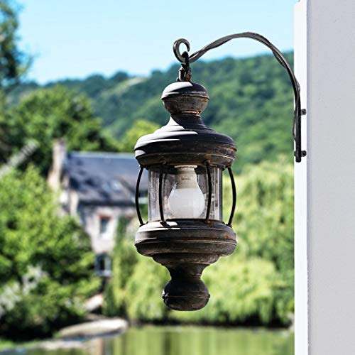 Lifyzoon Heavy Duty Hanging Plant Bracket: Outdoor Hand-Forged Hanging Plant Bracket Hook - 16Inch Black Bird Feeder Bracket - Image 3