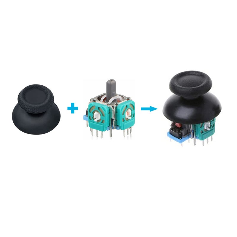 Veanic Replacement Thumbsticks Compatible with PlayStation 5 DualSense Wireless Controller, 3D Joystick Module Parts Analog Caps Compatible with Sony PS5 Controller 4pcs - Image 5