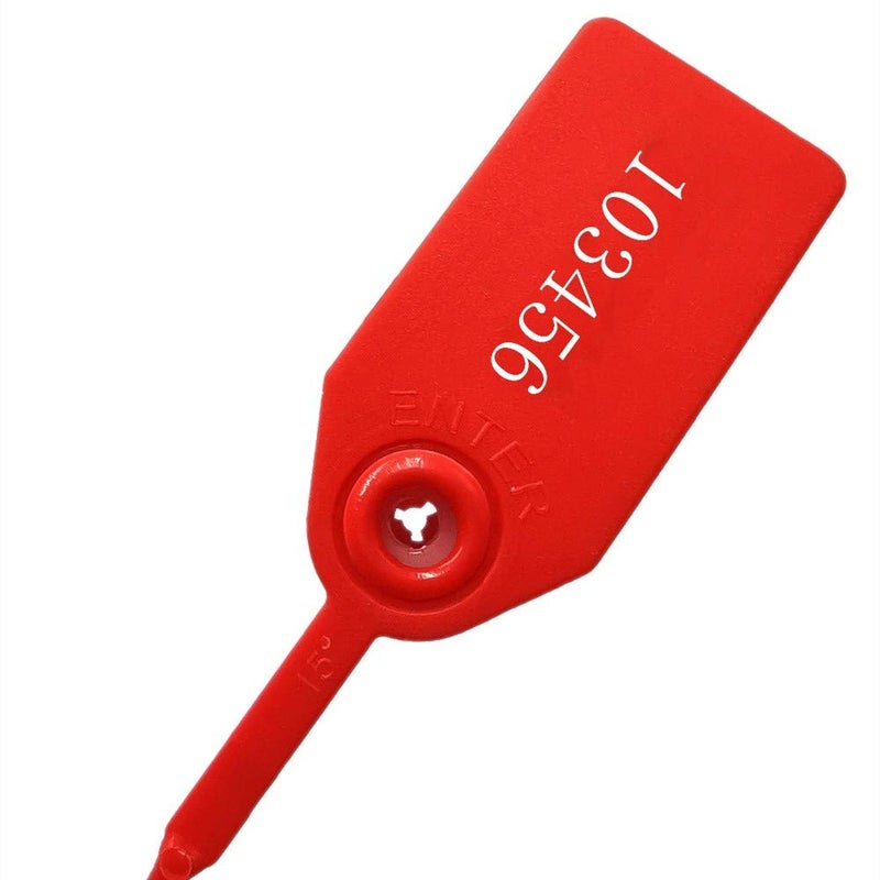 XF-Vel Plastic Security Tags Numbered Tamper Proof Seals Self Locking Zip Ties 9.84 Length (Pack of 500) - Image 2