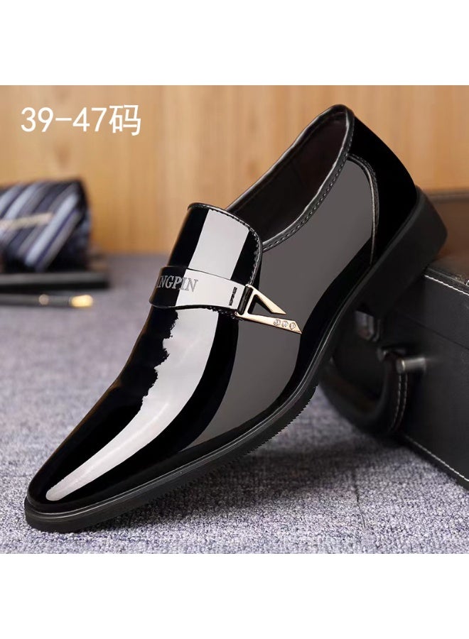 Business and leisure pointed men's leather shoes - Image 1
