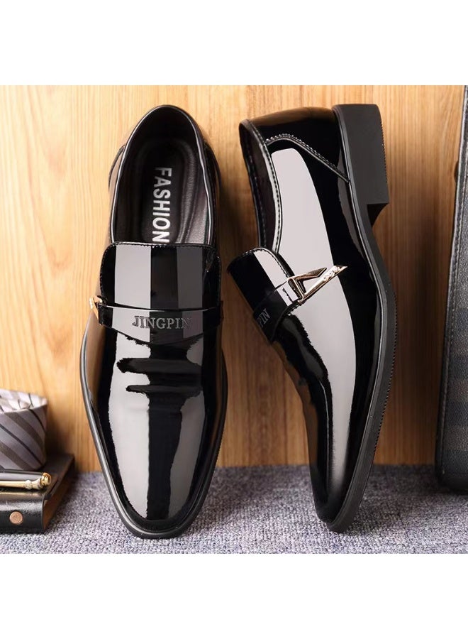 Business and leisure pointed men's leather shoes - Image 4