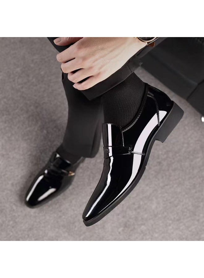 Business and leisure pointed men's leather shoes - Image 2