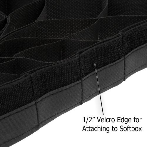 Fotodiox Pro Studio Solutions EZ Pro Strip Box softbox 12"x56" (12x56 in) Eggcrate - 50 Degree Grid (Each Grid Size: 2"(w) x2(l) x1.5(h)), Egg Crate - Image 4