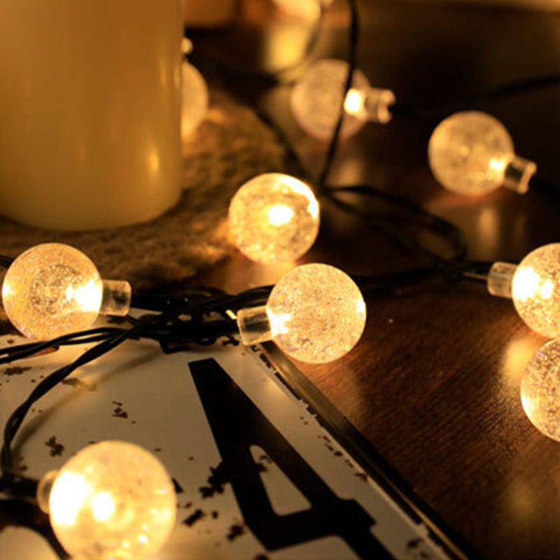 100LEDs Fairy String Lights Round Bulb Shaped Decorative Hanging Lights Waterproof Copper Wire Lights Garden Patio Landscape Backyard Lighting for Wedding Party Outdoor - Image 5