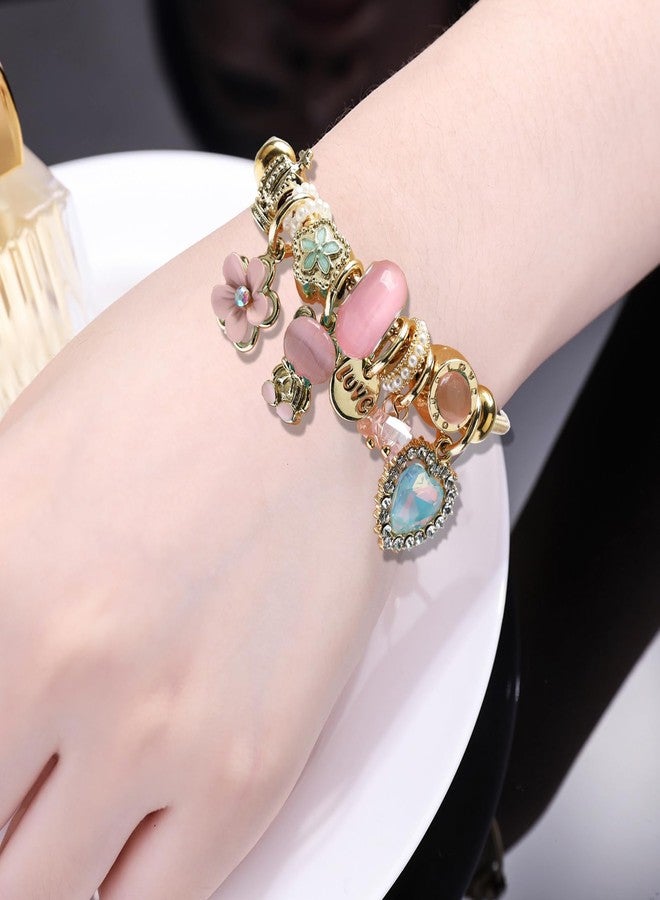 دي أس أساور DS Charm للفتيات المراهقات سوار صداقة لطيف ورائع من الكرتون الذهبي من الفولاذ المقاوم للصدأ صندوق هدايا عيد الميلاد قابل للتعديل للفتيات الصغيرات مجوهرات للأطفال هدايا العطلات (GOLD-3) - Image 5