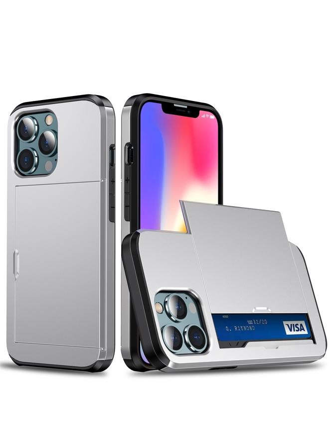 erorex Case For iPhone 13 Shockproof Armor Protective Case with Slide Card Slot - Image 1