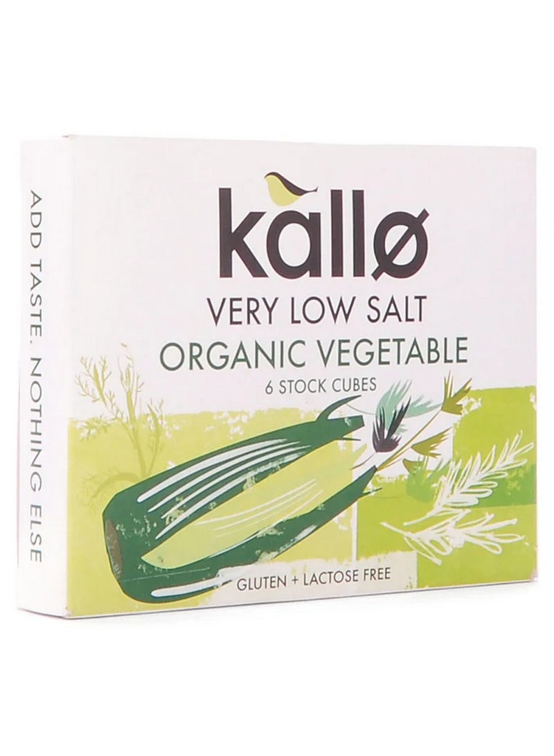 كالو مرق خضار عضوي قليل الملح للغاية، 6 مكعبات، خالٍ من الغلوتين، مناسب للنباتيين ومرضى الاضطرابات الهضمية، بدون ألوان أو نكهات أو مواد حافظة اصطناعية، مرق خضار ممتاز للمرق وصلصة الحساء والمرق 60 جم - Image 2
