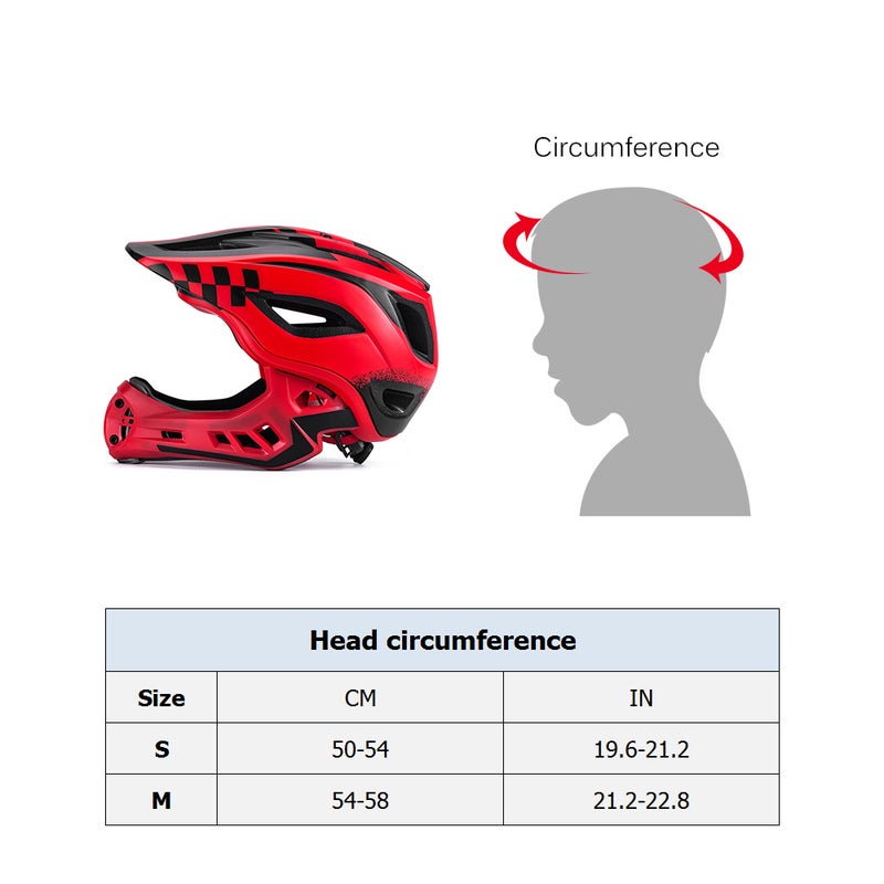 Full Face Helmet: S Size White Integrated PC Shell EPS Foam - 12-Vent Breathable Detachable Chin Lightweight Sports Helmet for Kids Riding Skating Rollerblading - Image 4