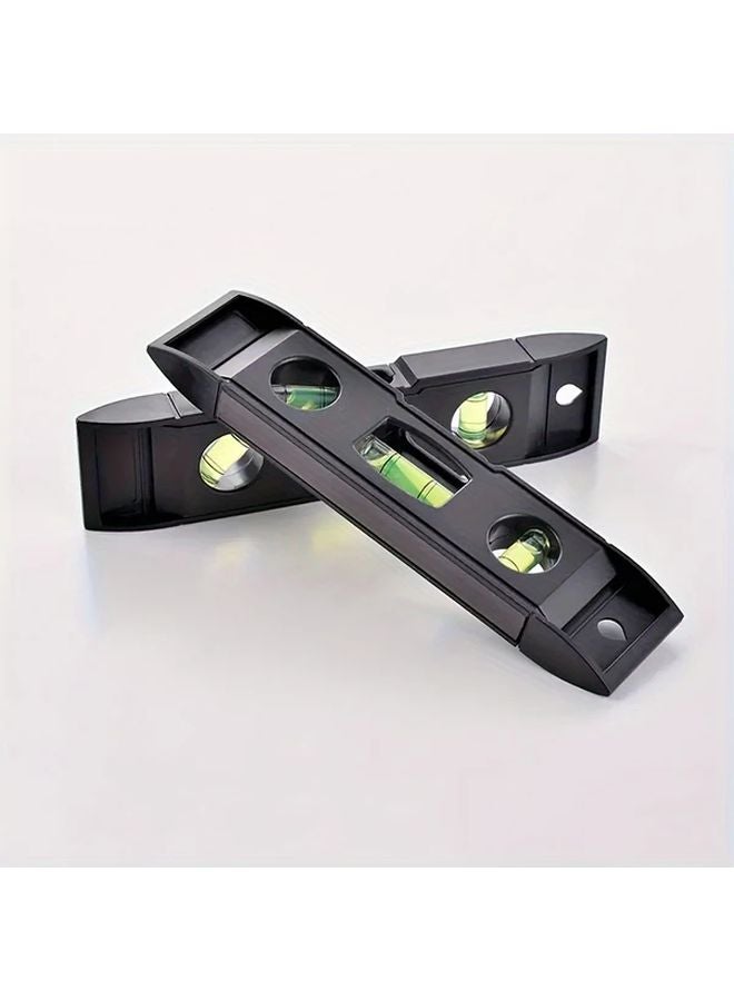 1pc Magnetic Spirit Level With 3 Bubble Vials ABS Casing Mini Portable Leveling Tool - Image 3
