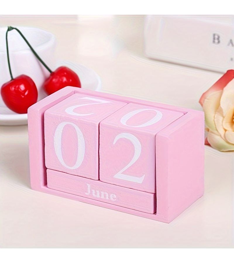 1pc Minimalist Long Strip White Wooden Calendar Creative Living Room Desktop Study Shop Bar Counter Ornament Decoration Table Calendar - Image 5