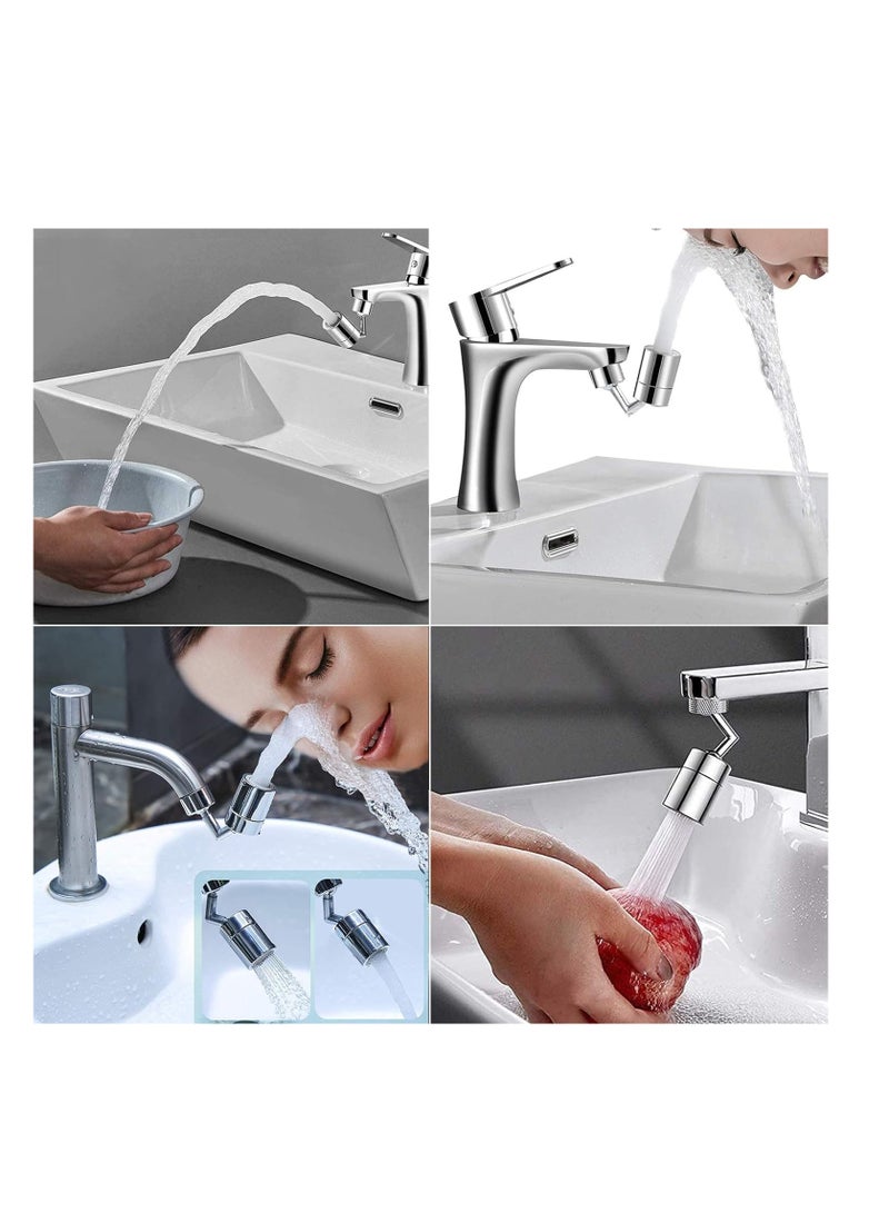 ELTRAZONE Newest Universal Splash Filter Faucet, 720° Rotatable Faucet Sprayer Head with Durable Copper, Anti-Splash Movable Tap Head Water Saving, Faucet Aerator Leakproof Design with Double O-Ring - Image 4