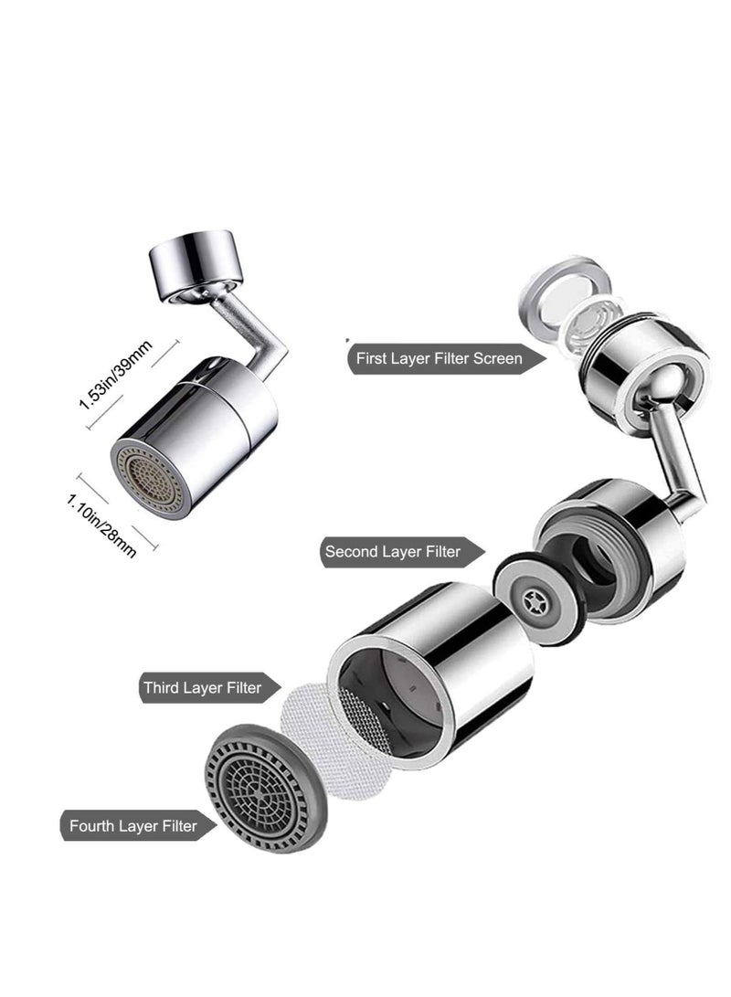 ELTRAZONE Newest Universal Splash Filter Faucet, 720° Rotatable Faucet Sprayer Head with Durable Copper, Anti-Splash Movable Tap Head Water Saving, Faucet Aerator Leakproof Design with Double O-Ring - Image 3