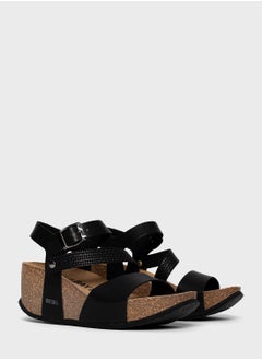 BAYTON Melilla Strappy Mid Heel Wedges  - Image 5