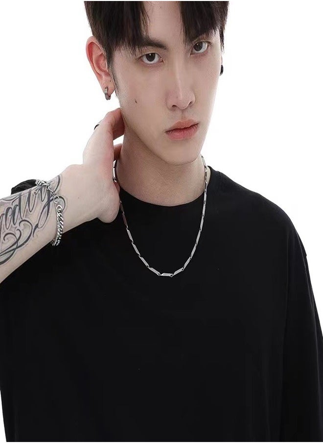 Men's Fashion Hip Hop Stainless Steel Titanium Chain Necklace  - Image 1