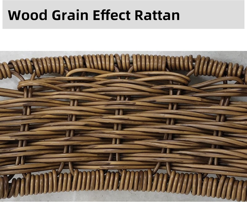 Feyart 35m/115ft 3mm Round Plastic Wicker in Wood Color, Brown Rattan for Repairing Patio Chair Woven Sofa - Image 3