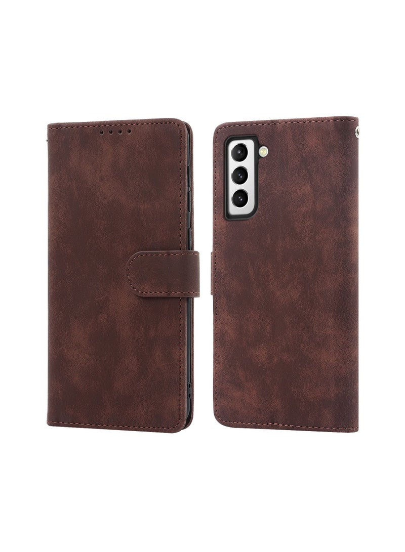 Suteni Flip Cover Card Slots Leather Phone Case for Samsung - Image 1