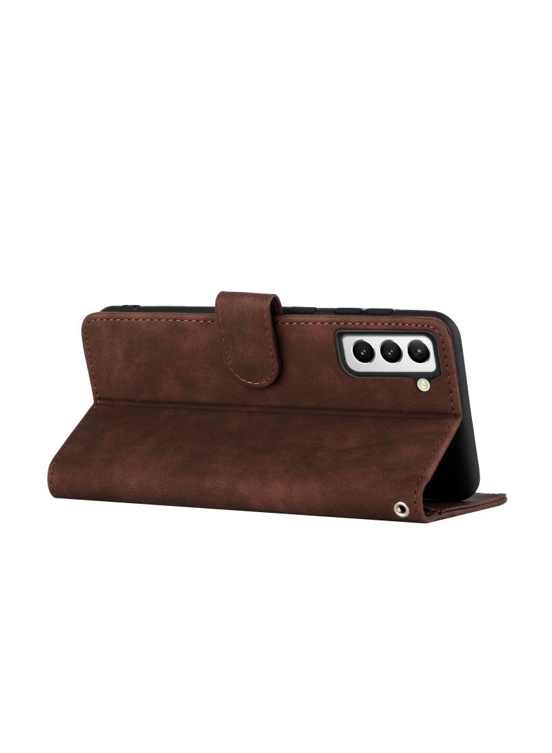 Suteni Flip Cover Card Slots Leather Phone Case for Samsung - Image 3
