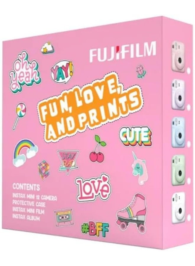 Instax Mini 12 Instant Camera Gift Box - Pastel Blue with Film, Case & Album - Image 3