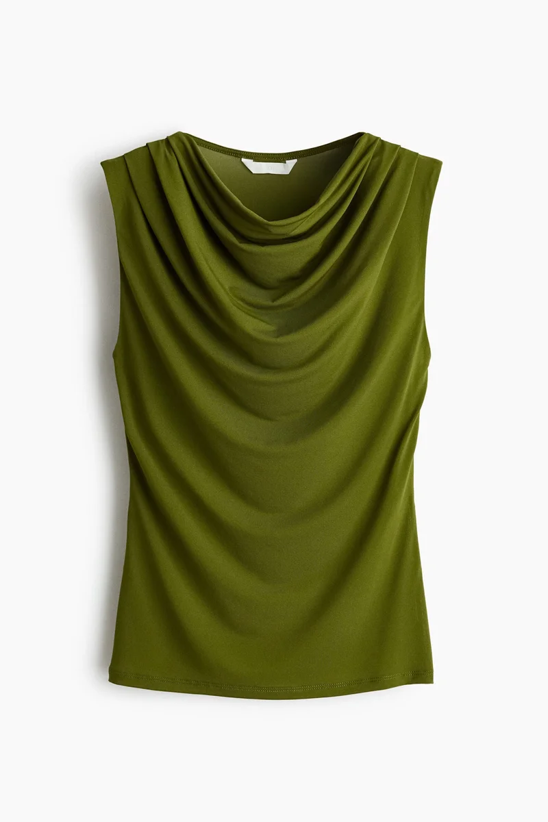 اتش اند ام بلوزة بقبة منسدلة