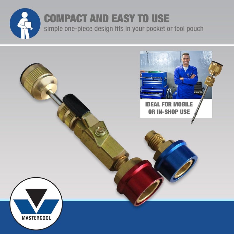 Mastercool R134A Valve Core Remover Installer - 6.8 Inch Tool for Standard 5mm Valve Cores - Image 4