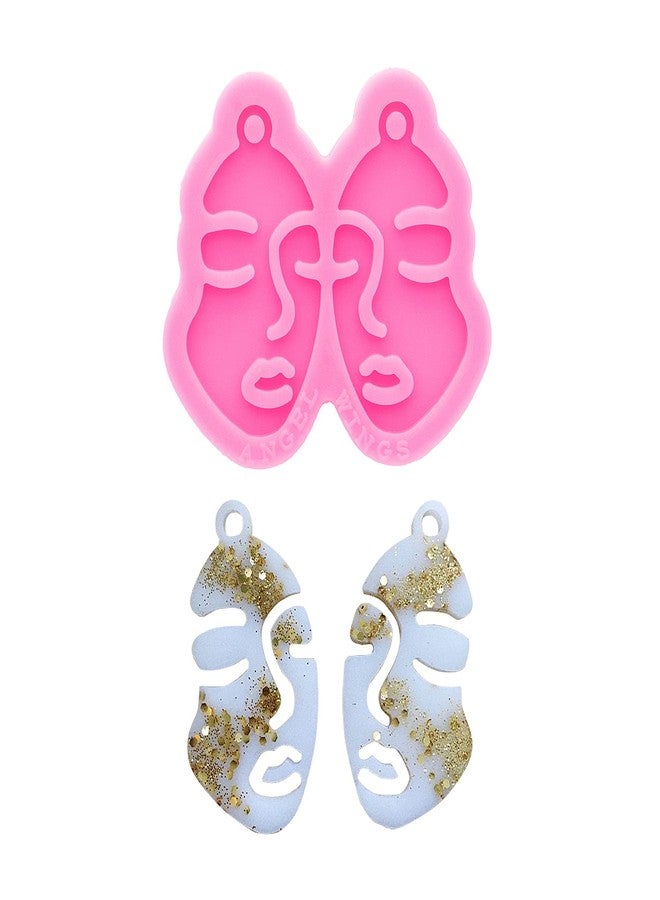 Angel Wings Cute Face Shape Earring Silicone Molds for Making Resin Jewelry Epoxy Resin Molds Earring Jewelry Resin Silicone Casting Molds for DIY Women Earrings, Resin Jewelry, Pendant Craft - Image 1