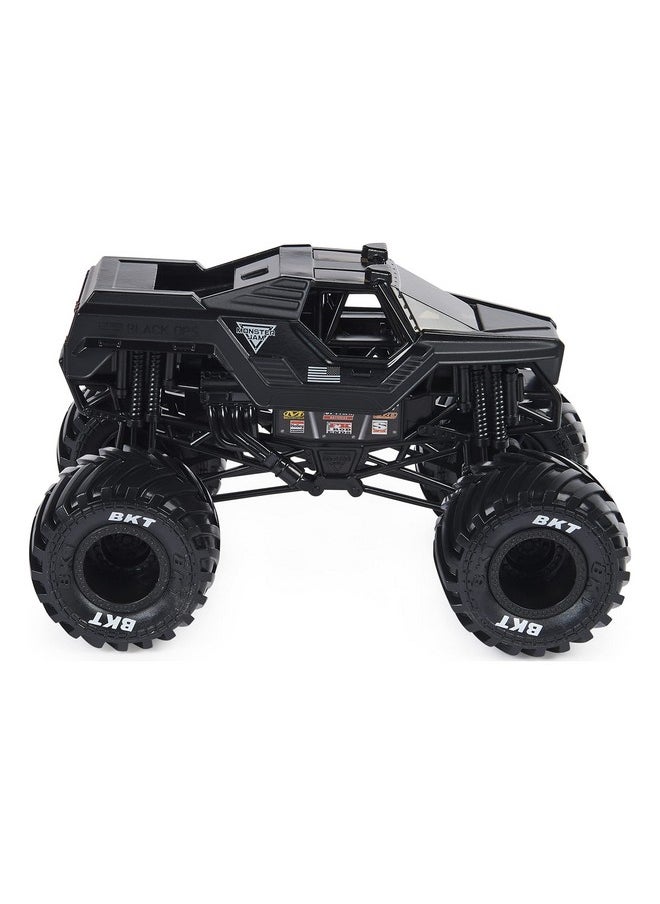 SPIN MASTER Monster Jam Official Soldier Fortune Truck, Retro Soldier Fortune Black Ops Collector 1:24 Scale Die-Cast Vehicle - Chrome Rims & Bkt Tread Tires, Use In All Playsets - Collectible For Fans & Birthday  - Image 3