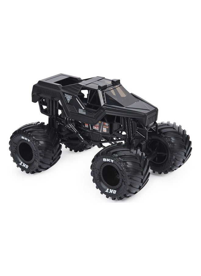 SPIN MASTER Monster Jam Official Soldier Fortune Truck, Retro Soldier Fortune Black Ops Collector 1:24 Scale Die-Cast Vehicle - Chrome Rims & Bkt Tread Tires, Use In All Playsets - Collectible For Fans & Birthday  - Image 2