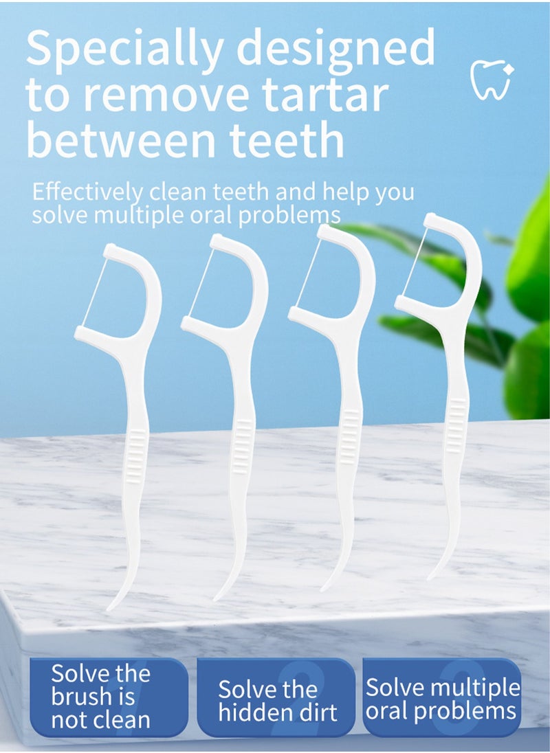 LOOPITYS - 50-pcs dental floss toothpick,teeth stick,tooth picks,floss picks,teeth cleaning，family size (50 picks) - Image 1