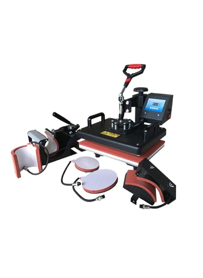 Kalon - 7 IN ONE Combo Heat Press Machine  360° Rotatable Hot Transfer Sublimation Digital Pressing Maker for T-Shirt Mug Hat Plate Pillow Bag  Multifunction Heat Transfer Machine - Image 1
