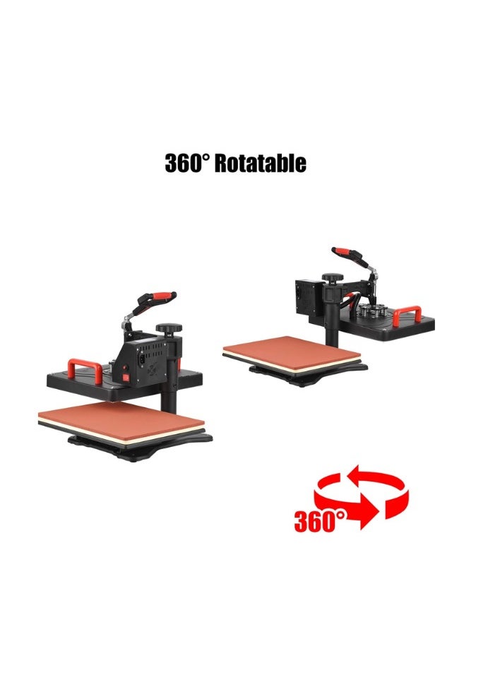 Kalon - 7 IN ONE Combo Heat Press Machine  360° Rotatable Hot Transfer Sublimation Digital Pressing Maker for T-Shirt Mug Hat Plate Pillow Bag  Multifunction Heat Transfer Machine - Image 1