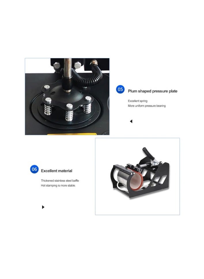 Kalon - 7 IN ONE Combo Heat Press Machine  360° Rotatable Hot Transfer Sublimation Digital Pressing Maker for T-Shirt Mug Hat Plate Pillow Bag  Multifunction Heat Transfer Machine - Image 1
