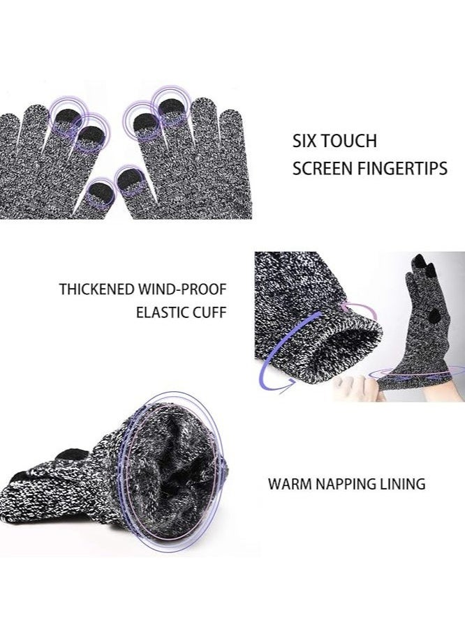 Fanski Winter Gloves, Touch Screen Warm Gloves With Thermal Soft Knit Lining  - Image 2