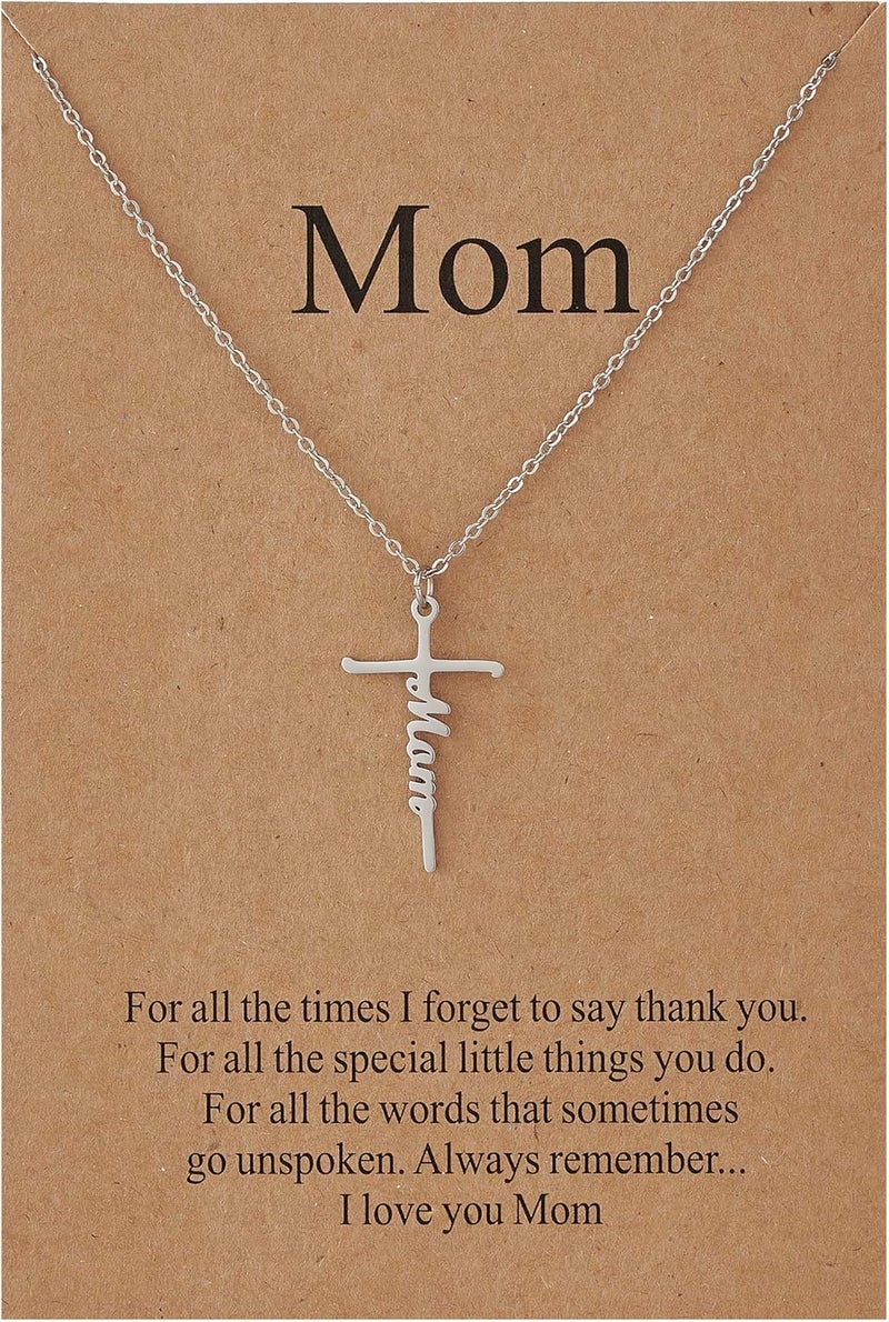 Lcherry Faith Cross Pendant Necklace for Women Religious Christian Jewelry Mother's Day Gifts for Women - Image 1
