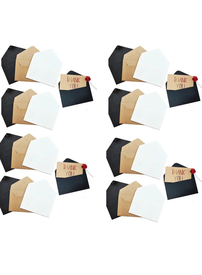 Zikra 60pcs Envolopes Retro Mini Size Brown Envelopes Kraft Paper Envelopes for Coins Business Cards - Image 1