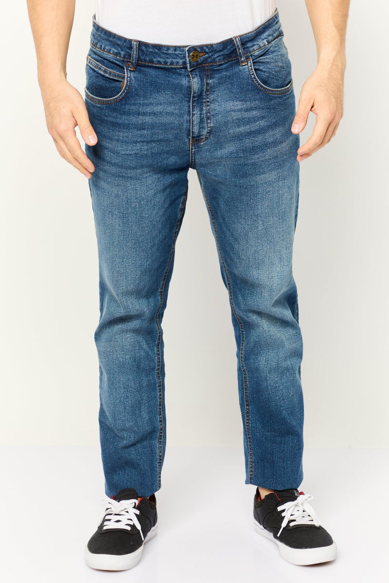 CROSSHATCH Men Slim Fit Washed Stretchable Denim, Blue - Image 2