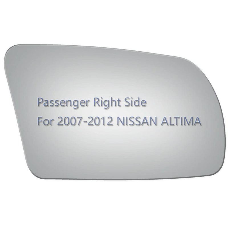 JZSUPER Side Mirror Glass fit for Nissan Altima 2007 2008 2009 2010 2011 2012 Passenger Right Side RH Convex Including Adhesive