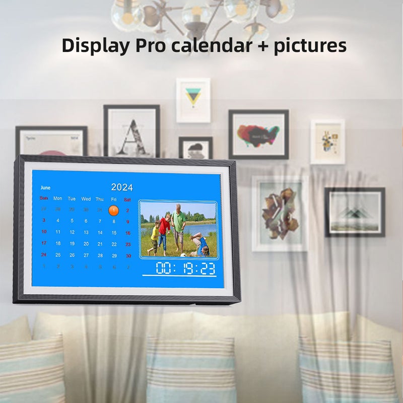10.1 Inch WiFi Digital Photo Frame with 32GB Storage Smart Digital Picture Frame 1280*800 IPS Touch Panel Auto Rotation Uhale APP Sharing - Image 3