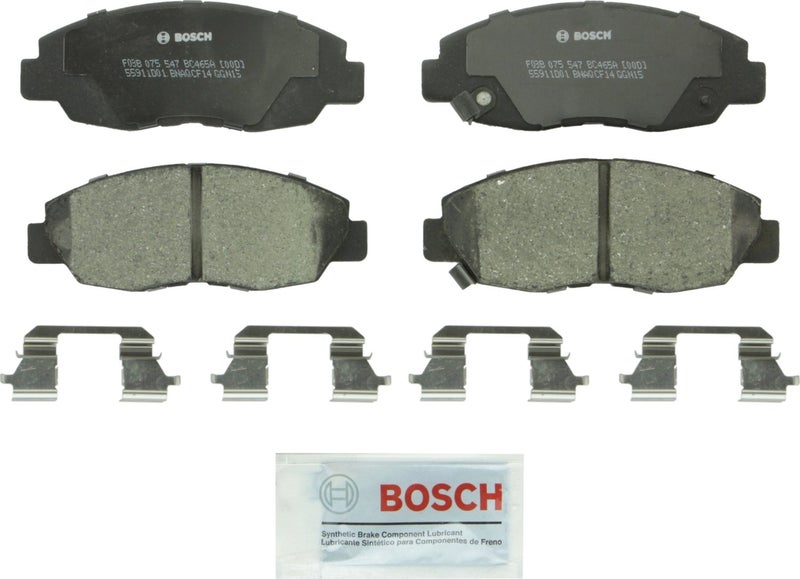 BOSCH مجموعة وسادات الفرامل السيراميكية الهادئة من بوش BC465A - متوافقة مع بعض سيارات أكورا EL؛ هوندا سيفيك؛ الأمامية - Image 1