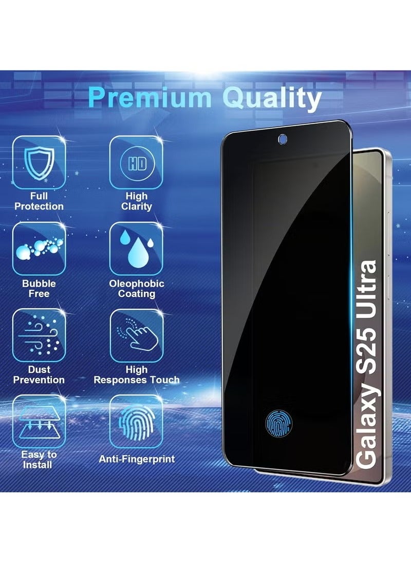 URBBKING Samsung Galaxy S25 Ultra 2-Pack HD Full Privacy Anti-Peeping Screen Protector, Anti-Peeping Tempered Glass Screen Protector with Camera Lens Protector Compatible with Samsung Galaxy S25 Ultra  - Image 5
