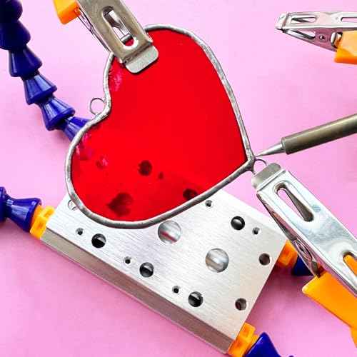 ILLUCKAI Soldering Clamp for Stained Glass Making Adjustable Helping Hands for Soldering Small Components Stained Glass Supplies Tools for Craft Projects or Jewelry Making - Image 3