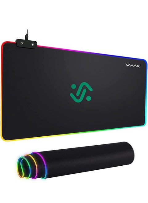 VMAX RGB LED Gaming Desk Pad Mouse Pad with 14 Modes Large Glow RGB LED Anti-Slip Rubber Base Extended Mouse Pad Desk Mat Pad Rgb Mouse Pad RGB Gaming Mouse Pad Rgb Desk pad for Computer with USB