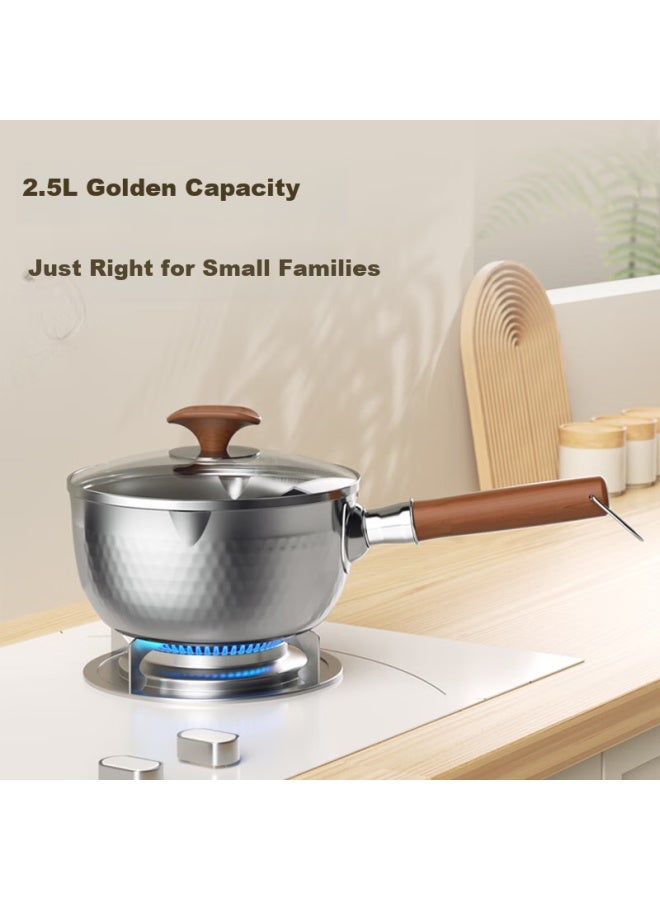 Kobach 316l Stainless Steel Milk Pot With Three Layers, Thickened Baby Food Pot, Noodle Pot, Universal For Stove, 20cm - Image 2